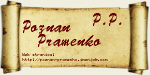 Poznan Pramenko vizit kartica